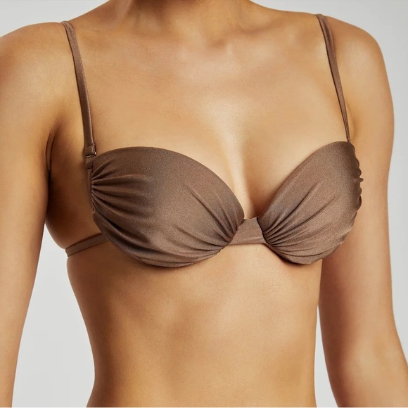 Luca Ruched Balconette Bikini Top NWT - Picture 3 of 8